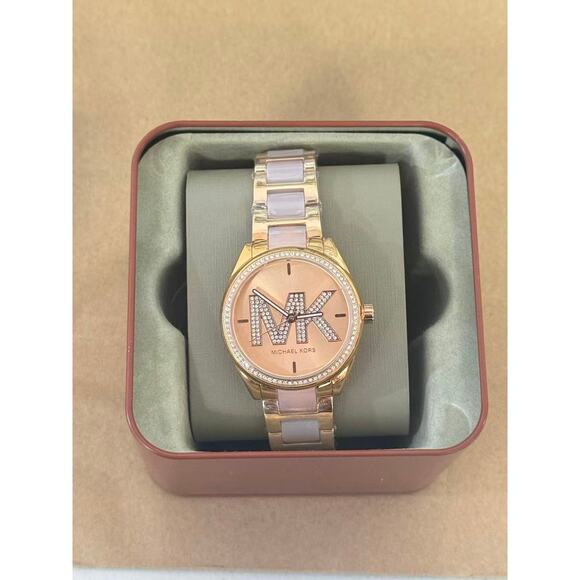 Michael Kors MK4731 Women's Janelle Three-Hand Two-Tone Stainless Steel Watch - Picture 1 of 5